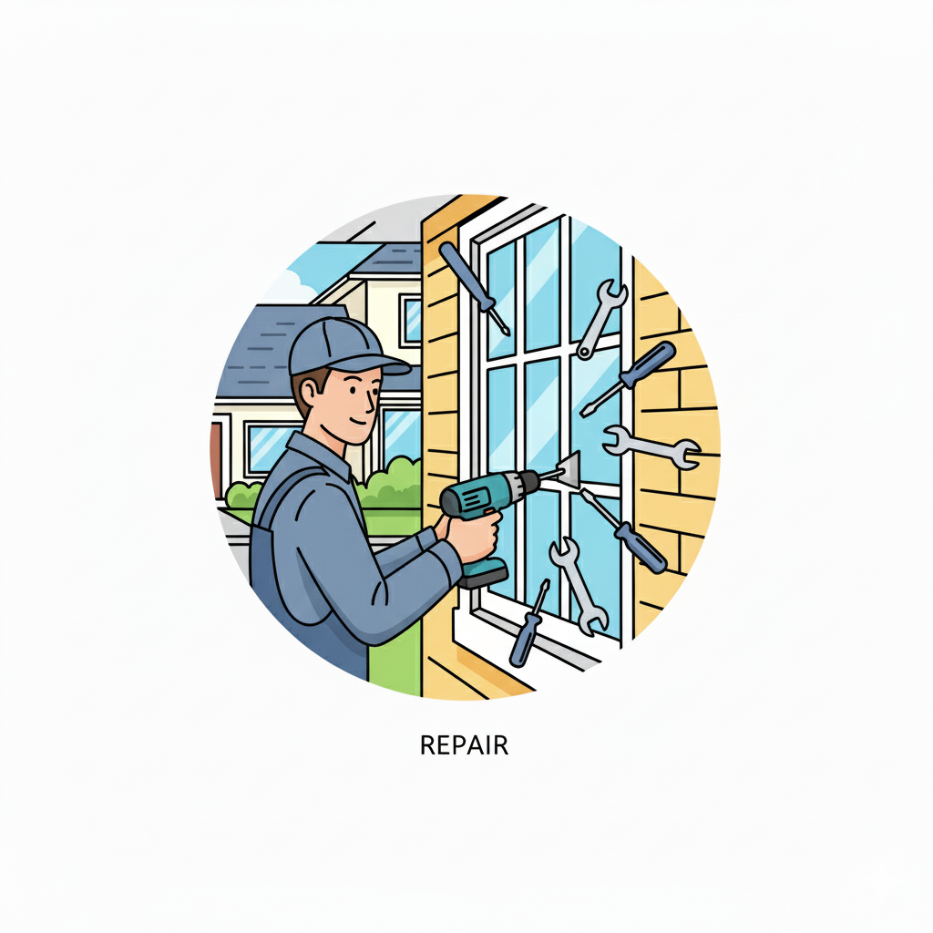 Professional repairing a window or door in Sotogrande